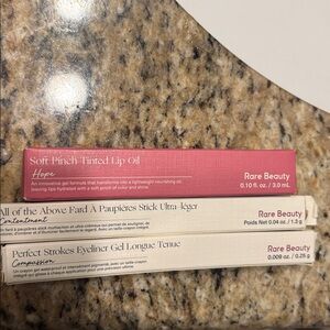 Rare Beauty Gel Eyeliner and Eyeshadow Stick Set - Cream and Soft Pinch Lip Oil